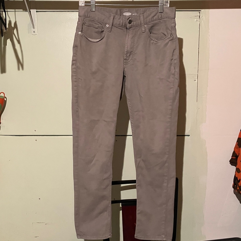 Old Navy Slim Straight Leg Gray Jeans